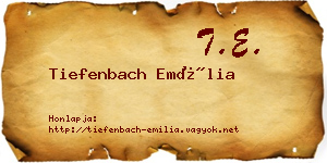 Tiefenbach Emília névjegykártya
